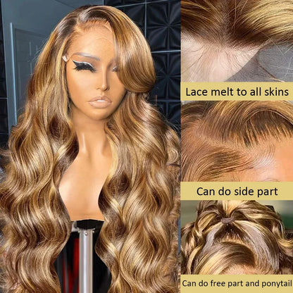 Highlight Honey Blonde Body Wave Wig