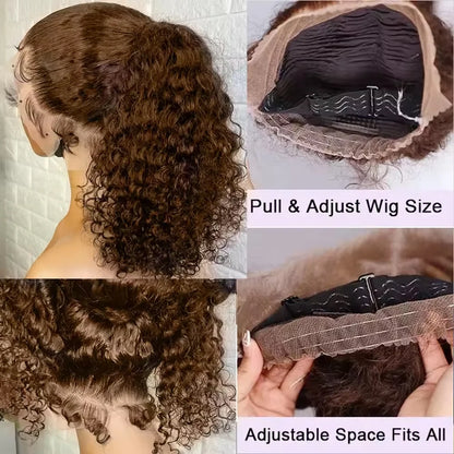 Chocolate Brown Kinky Curly Hair Wig