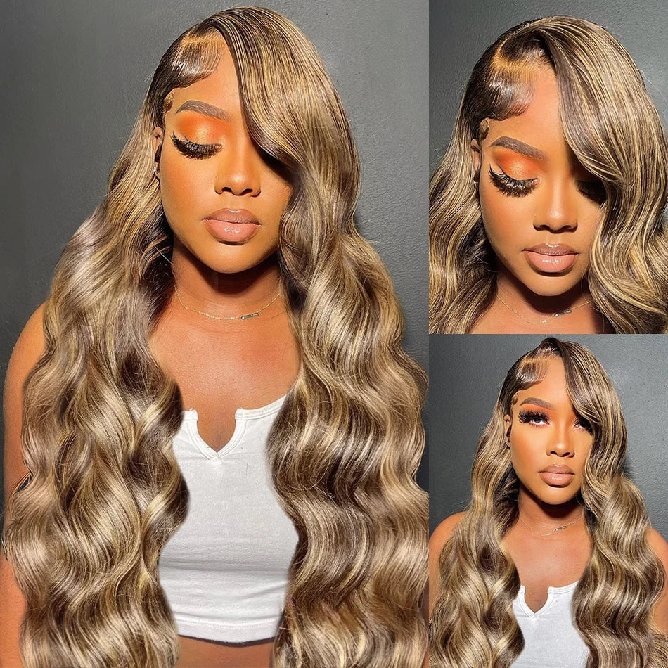 Highlight Honey Blonde Body Wave Wig