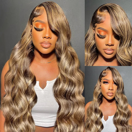 Highlight Honey Blonde Body Wave Wig