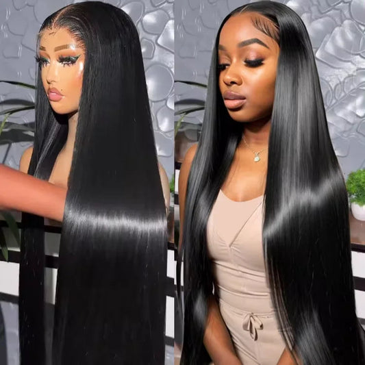 Transparent Bone Straight Lace Front Wigs